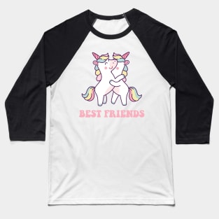 Cute Best friends Unicorn Baseball T-Shirt